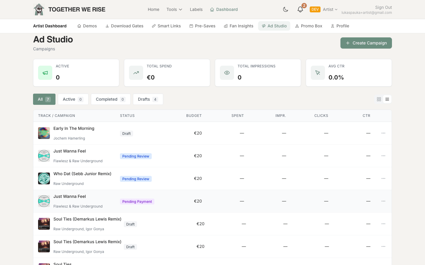 Get early access to the platform