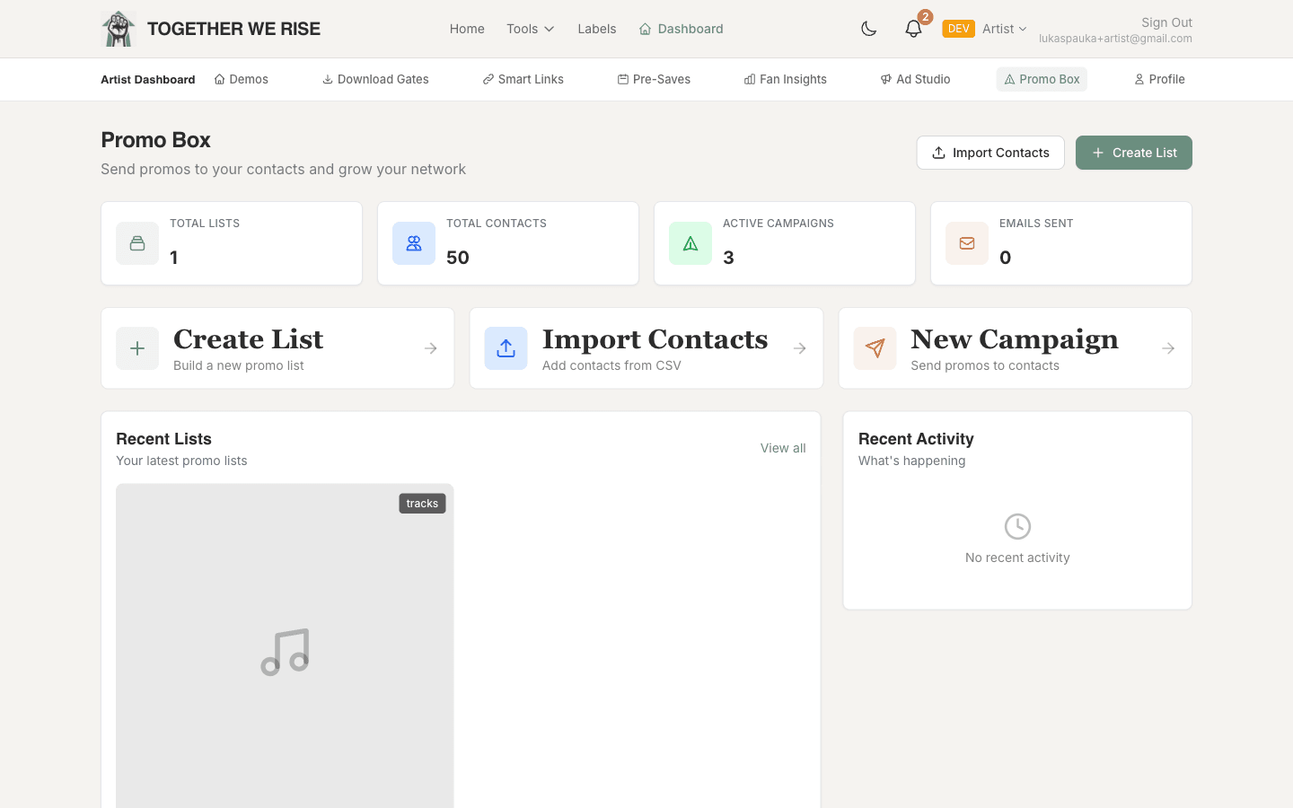 Promo Marketplace campaign creation with branded email templates